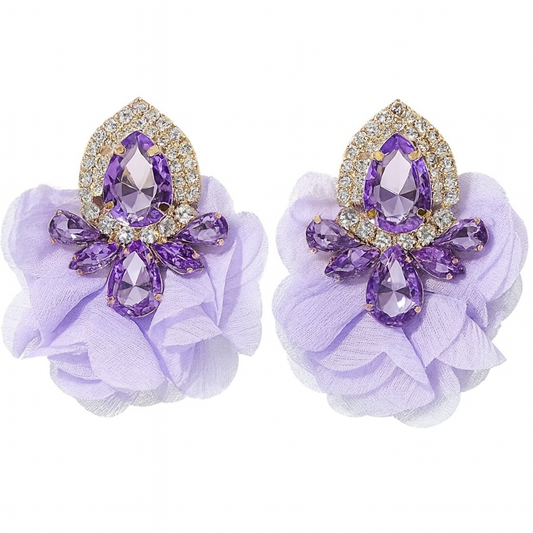 Glam Purple Sparkle Earrings