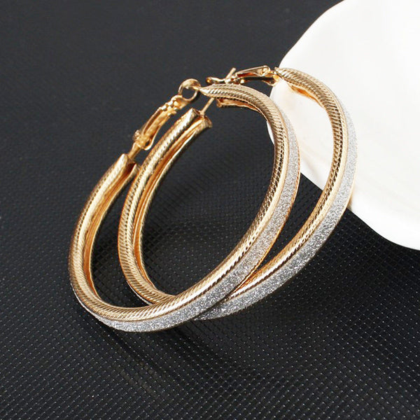 Elegant Frosted Circle Earrings
